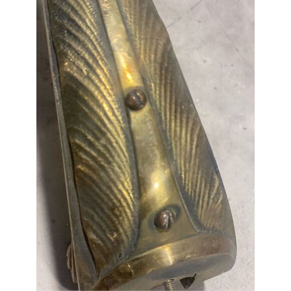 Antique Brass Scroll Rococo-Style Wall Sconce Bracket Chandelier Arm Part - Picture 7 of 9